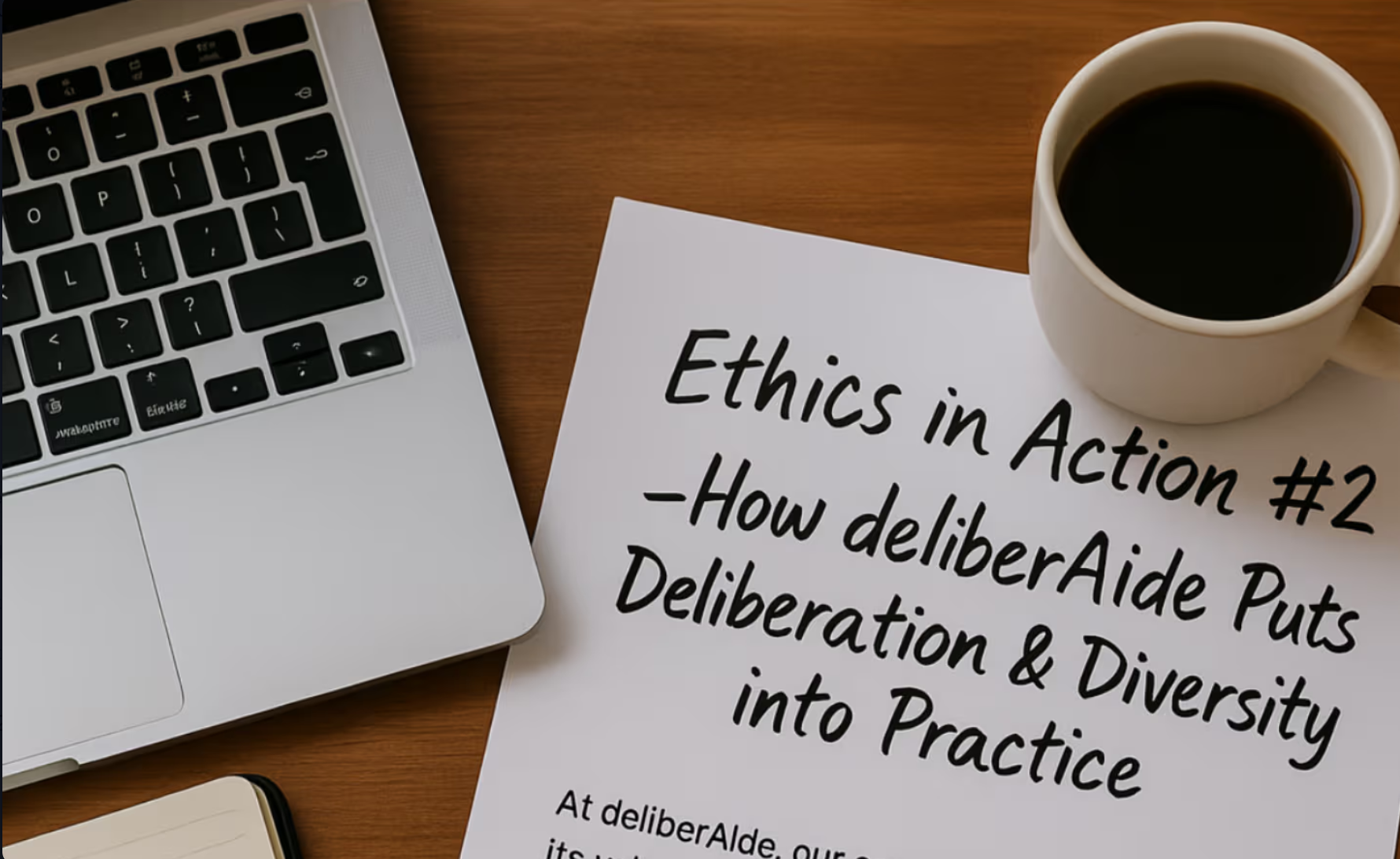 Ethics in Action #2 – How deliberAIde Puts Deliberation & Diversity into Practice
